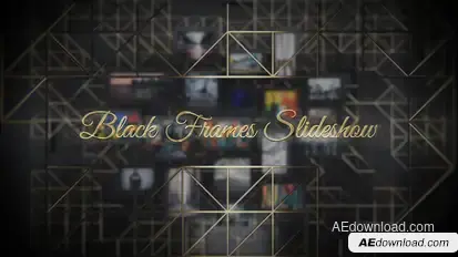 Black Frames Slideshow Video Displays template preview