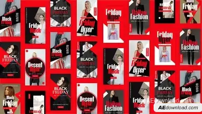 Videohive Black Friday Fashion Instagram Story Pack Openers template preview