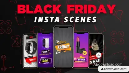 Black Friday Insta Scenes Product Promo template preview