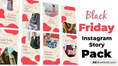 Videohive Black Friday Instagram Story Pack Video Displays template preview