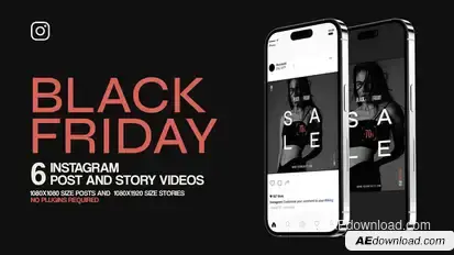 Black Friday Intagram Post and Story Product Promo template preview