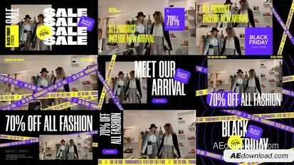Black Friday Promo Video Displays template preview