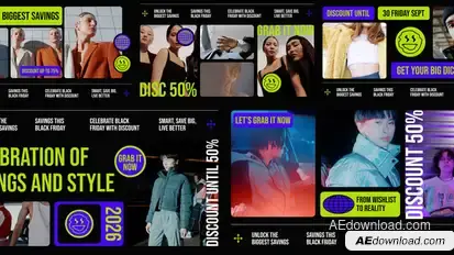 Black Friday Promotion Video Displays template preview