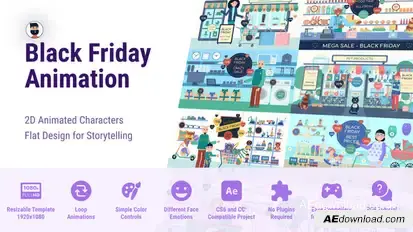Black Friday Sale Elements template preview