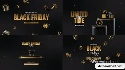 Black Friday Sale Pack Product Promo template preview