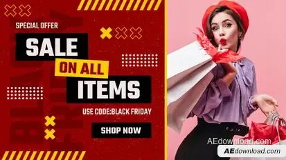 Black Friday Sale Slider Promo Product Promo template preview