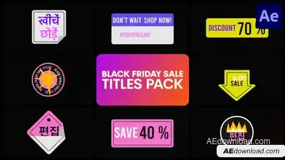 Black Friday Sale Titles | After Effects Titles template preview