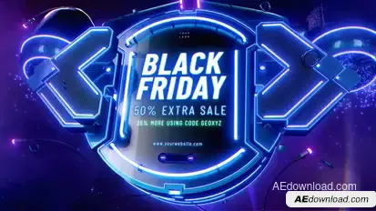 Black Friday Sales Intro Opener Video Displays template preview