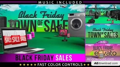 Black Friday Shopping Sale Openers template preview