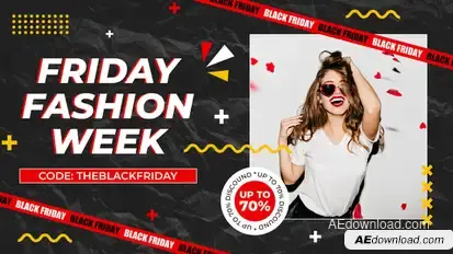 Black Friday Slide Promo Video Displays template preview