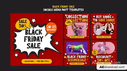 Black Friday Social Media Post Template Product Promo template preview