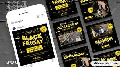 Black Friday Social Media Posts Product Promo template preview