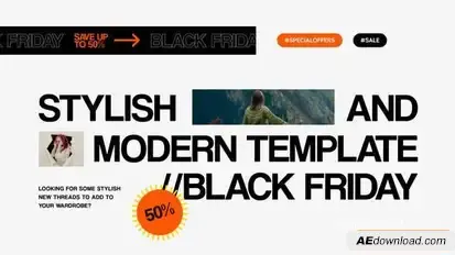 Black Friday Video Display After Effect Template Openers template preview