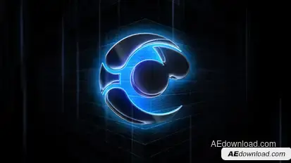 Black Glass Logo Text Reveal Logo Stings template preview
