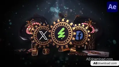 Black Gold Casino for After Effects Logo Stings template preview