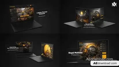 Black Matte Laptop Product Promo template preview