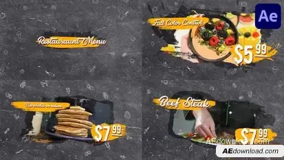 Black Restaurant Menu | After Effects Openers template preview