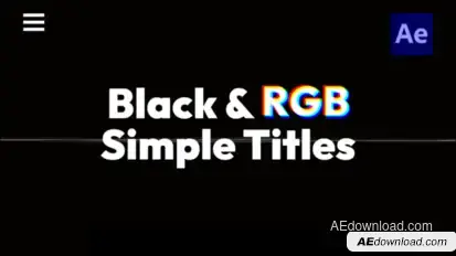 Black RGB Simple Titles Titles template preview