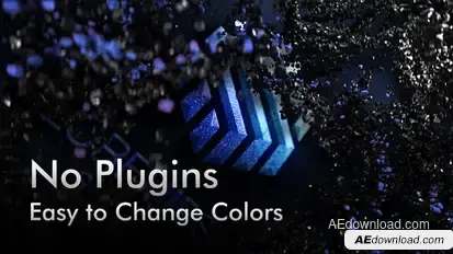Black Rock Particles. 5 Color Presets. Logo Stings template preview