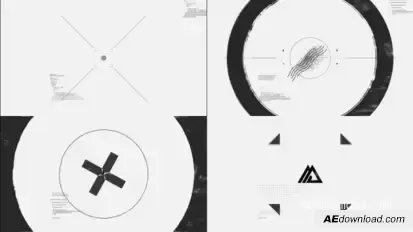 Black White Glitch Logo Logo Stings template preview