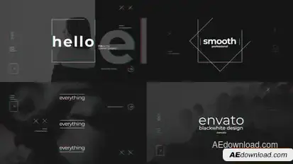 Black White Intro Design Openers template preview