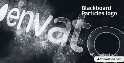 Blackboard Particles Logo Logo Stings template preview