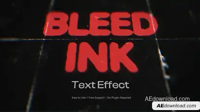 Bleed Ink Text Effect Titles template preview