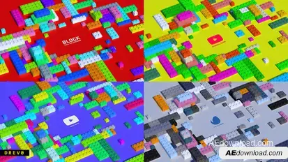 Block Opening/Kids Youtube TV Intro/ Children Show/ Cartoon/ School Education/ Toys Bricks/ Legoland Logo Stings template preview