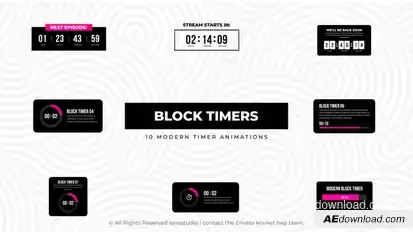 Block Timers Elements template preview