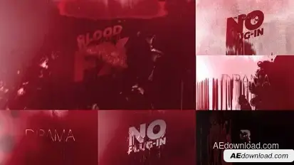 Blood Fx Pack For After Effects Titles template preview