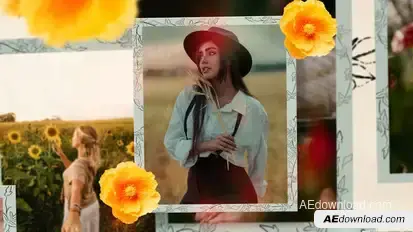 Bloom Memories Photo Slideshow Openers template preview