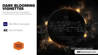 Blooming Vignettes Black Edition Titles template preview