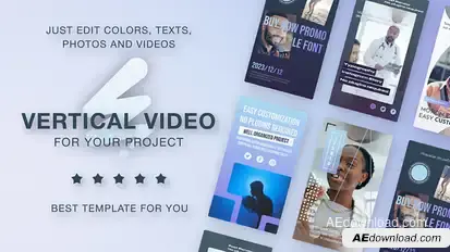Blue Corporate Instagram Reels Logo Stings template preview