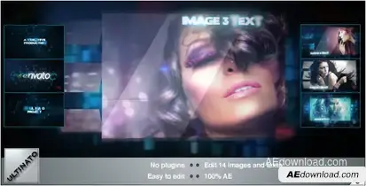 Blue Dna Slideshow Video Displays template preview