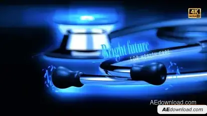 Blue Futuristic Stethoscope Opener Openers template preview