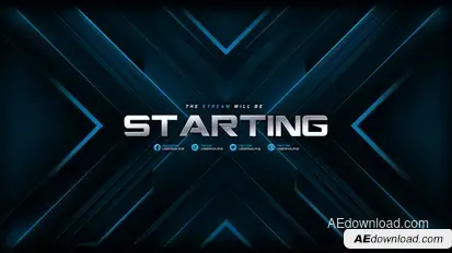 Blue Modern Screen Stream Package broadcast-packages template preview