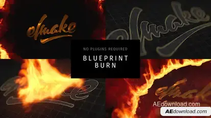 Blueprint Burn Logo Stings template preview