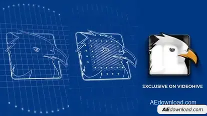 Blueprint Grid Logo Reveal 2 Logo Stings template preview