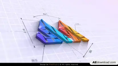 Blueprint Logo Reveal 3D Openers template preview