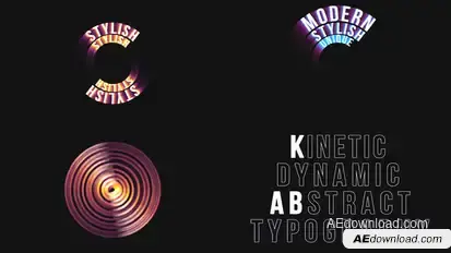 Blur Kinetic Typography Titles template preview