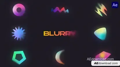 Blurry Shape Animations Elements template preview