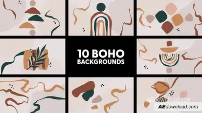 Boho Backgrounds Elements template preview
