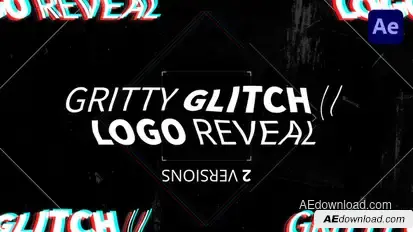 Gritty Glitch // Logo Reveal Openers template preview