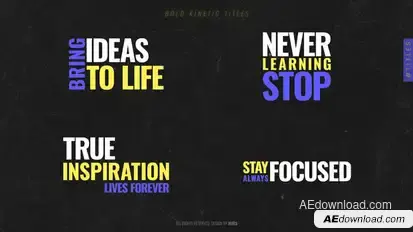 Bold Kinetic Titles Titles template preview