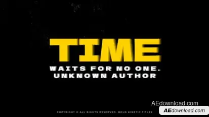 Bold Kinetic Titles Titles template preview