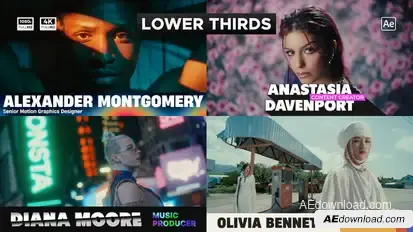 Bold Lower Thirds Elements template preview