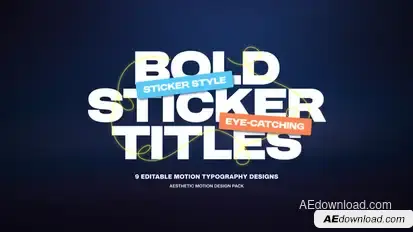 Bold Sticker Typography Titles Titles template preview