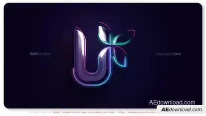 Bold Strokes Logotype Intro Logo Stings template preview