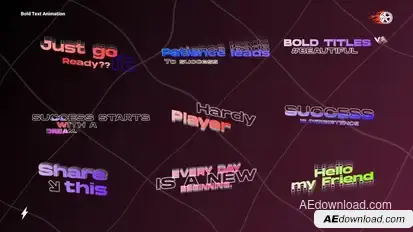 Bold Text Animation Titles template preview