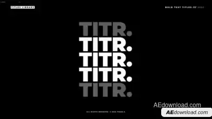 Bold Text Titles | After Effects Titles template preview